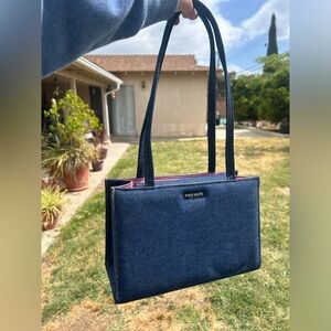 Kate Spade Denim and Gingham Shoulder Bag